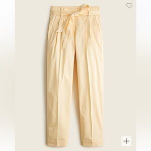 J. Crew Cream Tie-Waist Trousers